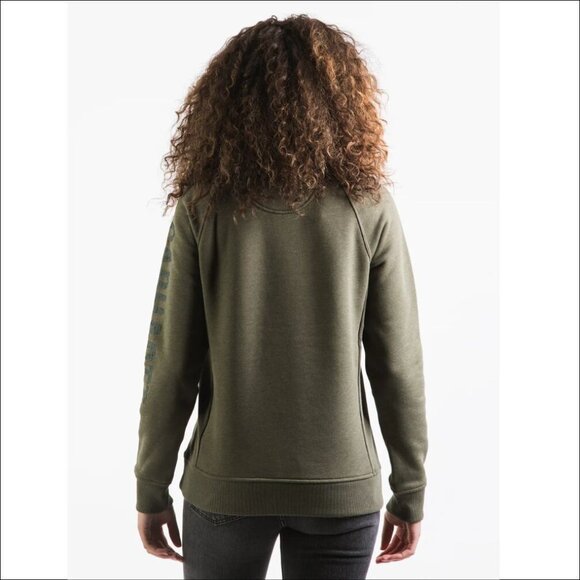 Women's Carhartt Relaxed Midweight Crewneck Sleeve Logo Sweatshirt-Size M(104410 - Picture 11 of 12